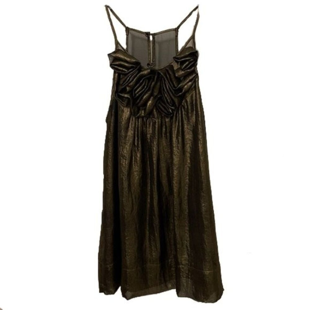 Rebecca Taylor Bronze Sheer Sleeveless Dressy Top Blouse Womens Size 2